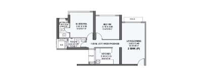 Wadhwa Azure, 2 BHK-572 Sq.ft