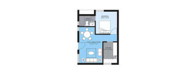 Unitech Brahma, 1 BHK-630 Sq.ft