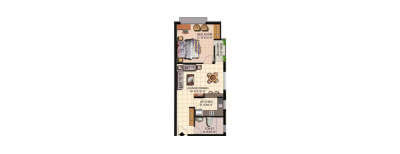 Ansal API Fairway Apartment, 1 BHK-820 Sq.ft