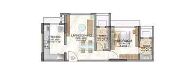 Kanakia Greenberg, 1 BHK-426 Sq.ft