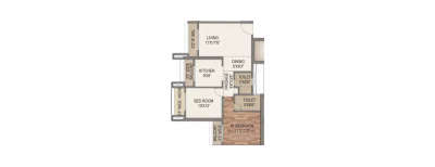 Sai World City, 2 BHK-878 Sq.ft