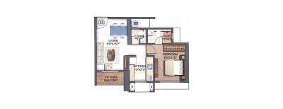 Runwal Codename Enchanted, 1 BHK-355 Sq.ft