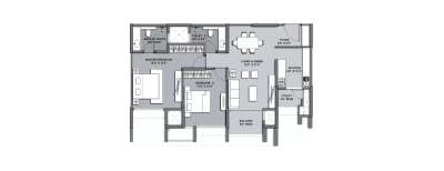 Lodha Belmondo, 2 BHK-1000 Sq.ft