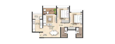 Lodha Kharadi, 2 BHK-1615 Sq.ft