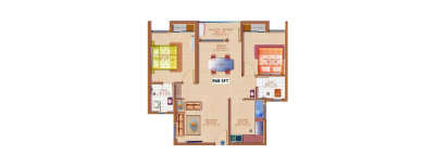 Deccan Apurva, 2 BHK-968 Sq.ft