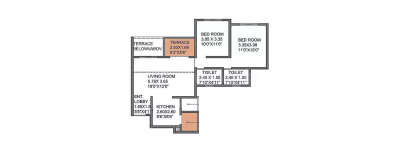 Ganga Serio, 2 BHK-650 Sq.ft