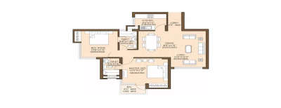 Omaxe Palm Greens, 2 BHK-1120 Sq.ft