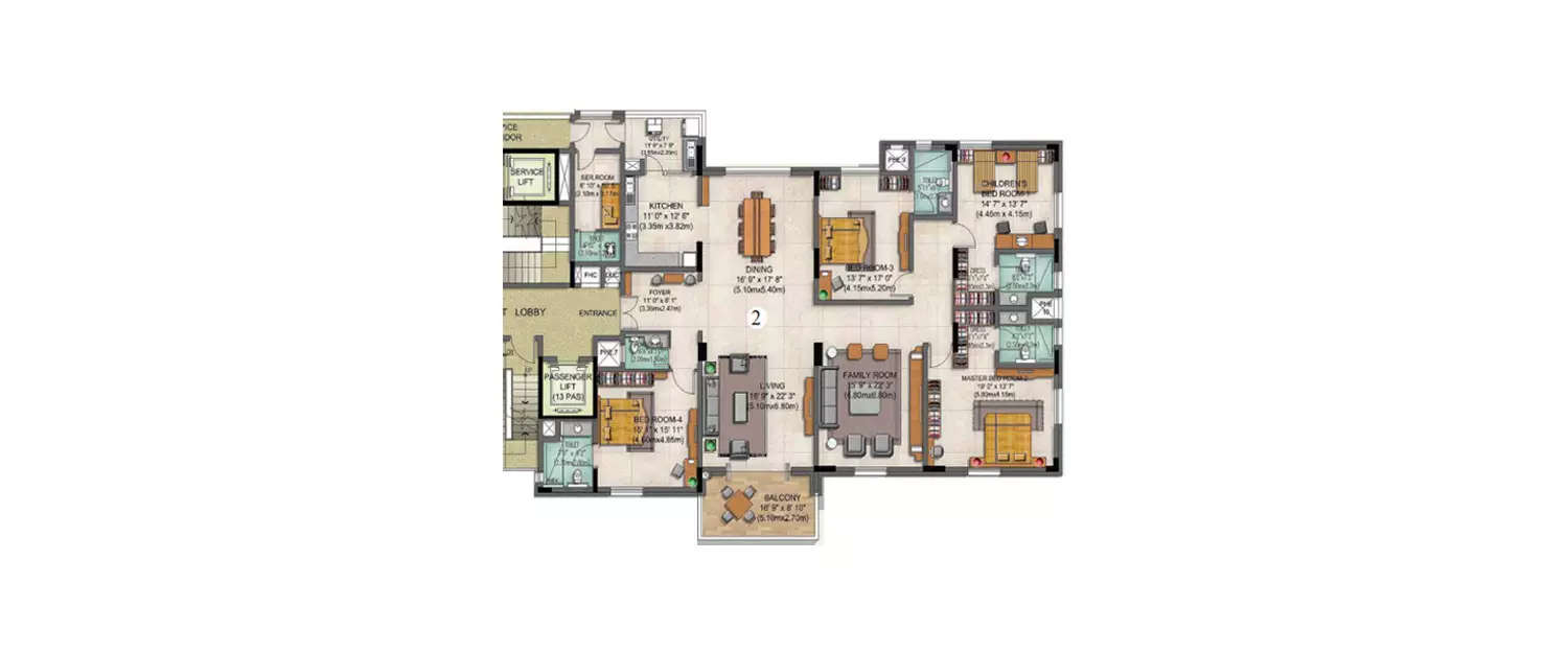 4 BHK Penthouse 4750 Sq.ft