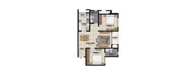 Prestige Park Square, 2 BHK-776 Sq.ft