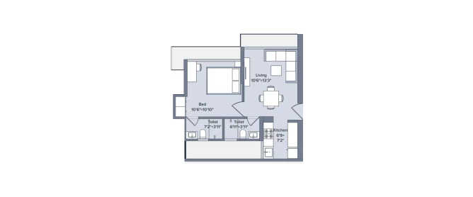 Marathon Nexworld Dombivali - Floor plan Studio 229 Sq.ft