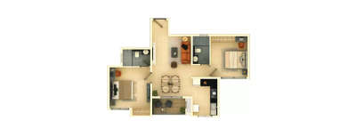 Provident Ecopolitan, 2 BHK-950 Sq.ft