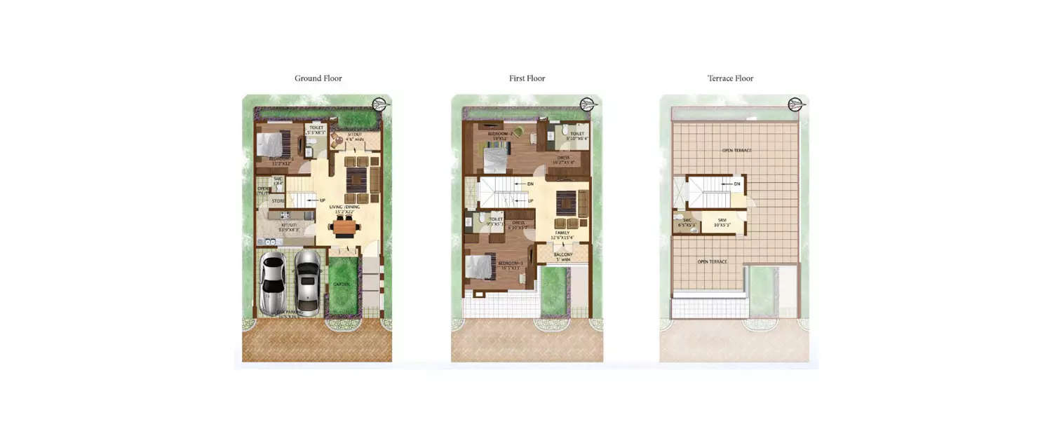 3 BHK Apartment 1865 Sq.ft