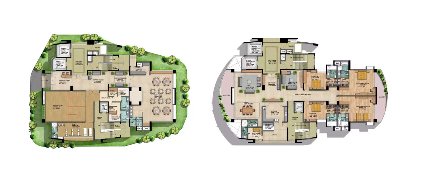 Floor plan for 4 BHK