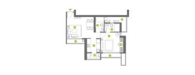 Shapoorji Northern Lights, 1 BHK-545 Sq.ft