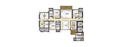 Raymond Insignia, 4 BHK-2250 Sq.ft
