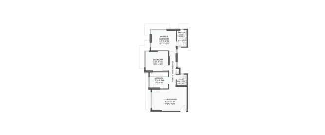 Wadhwa The Address Ghatkopar - Floor plan 2 BHK 649 Sq.ft