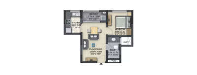 Sobha Winchester, 1 BHK-371 Sq.ft
