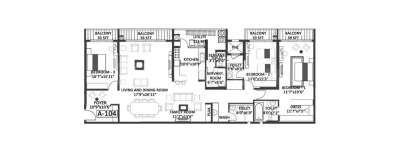 Godrej Platinum, 3 BHK-1298 Sq.ft