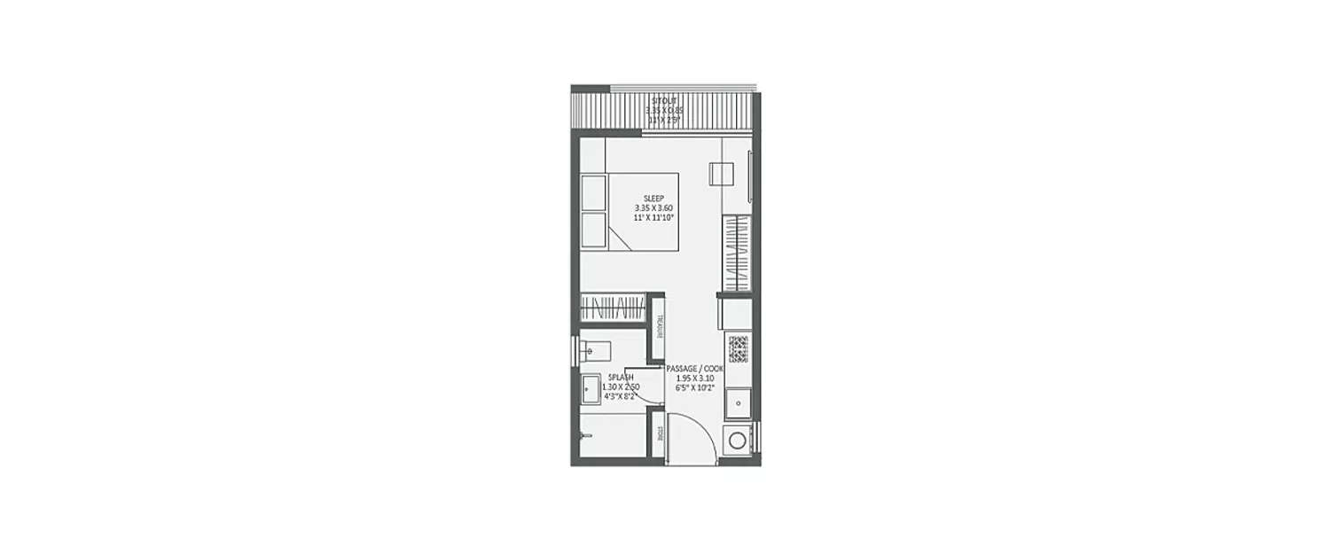 Floor plan for Studio