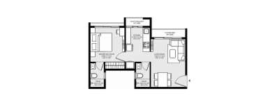 Godrej Vihaa, 1 BHK-444 Sq.ft