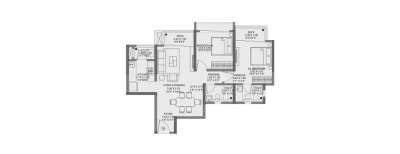 Godrej Pavilion Residences, 2 BHK-658 Sq.ft