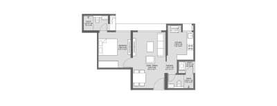 Godrej Nirvaan, 1 BHK-367 Sq.ft