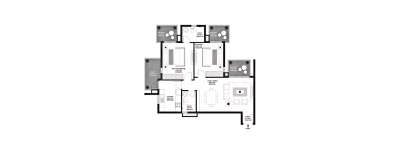 Godrej Aria, 2 BHK-1315 Sq.ft