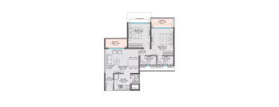 Godrej The Rivergreens, 2 BHK-691 Sq.ft