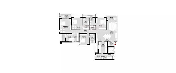 Godrej 17 Hebbal - Floor plan 4 BHK 4994 Sq.ft