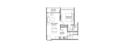 Godrej Lake Gardens, 1 BHK-752 Sq.ft