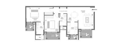 Godrej Prime, 2 BHK-737 Sq.ft