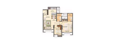 Dosti Golden Gate, 2 BHK-666 Sq.ft
