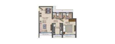 Dosti Oro 67, 1 BHK-417 Sq.ft