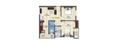 Dosti Passcode Stardeck, 2 BHK-766 Sq.ft