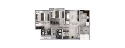 Dosti Wave, 2 BHK-666 Sq.ft
