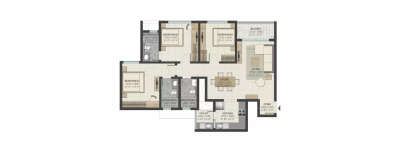 Wadhwa Platina, 3 BHK-1013 Sq.ft