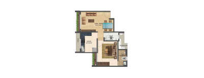 Wadhwa Rhodesia, 1 BHK-710 Sq.ft