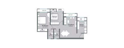 Marathon Millennia, 2 BHK-643 Sq.ft