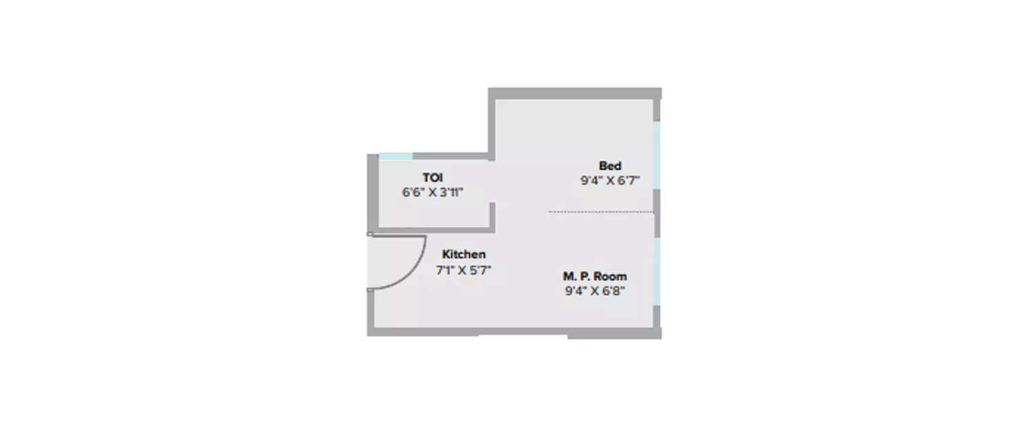 1 BHK Apartment 197 Sq.ft