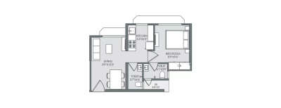 Marathon Nextown, 1 BHK-258 Sq.ft