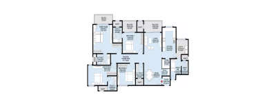 L & T Raintree Boulevard, 4 BHK-2500 Sq.ft