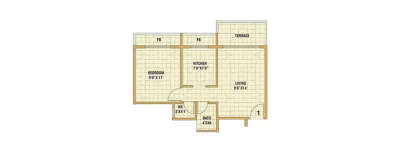 Satyam Aura, 1 BHK-329 Sq.ft