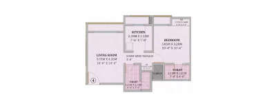 Puraniks Aarambh, 1 BHK-424 Sq.ft