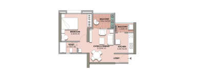 Puraniks Aldea Anexo, 1 BHK-620 Sq.ft