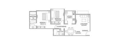 127 Upper East, 2 BHK-740 Sq.ft