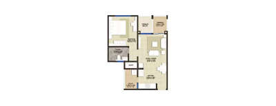 Purva Silversands, 1 BHK-603 Sq.ft