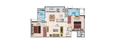 Provident Toogoodhomes, 2 BHK-888 Sq.ft
