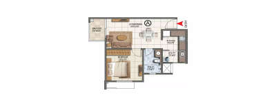Provident Harmony, 1 BHK-662 Sq.ft
