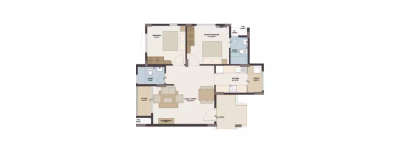 Provident Vriksha, 2 BHK-884 Sq.ft