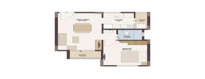 Provident The Tree, 1 BHK-605 Sq.ft
